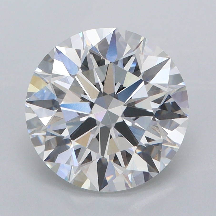 3.00 Carat Round Shaped, Excellent Cut, F Color, VVS2 Clarity, IGI Certified Lab Grown Diamond