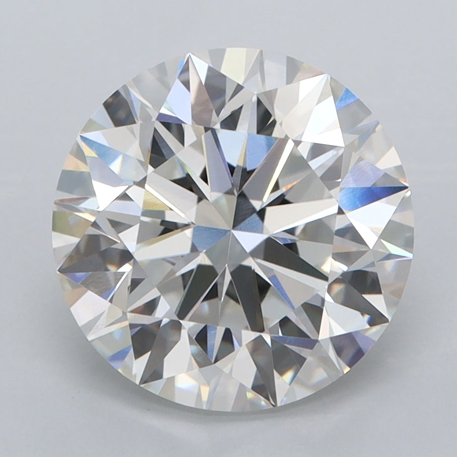 3.55 Carat Round Shaped, Ideal Cut, F Color, VVS2 Clarity, IGI Certified Lab Grown Diamond
