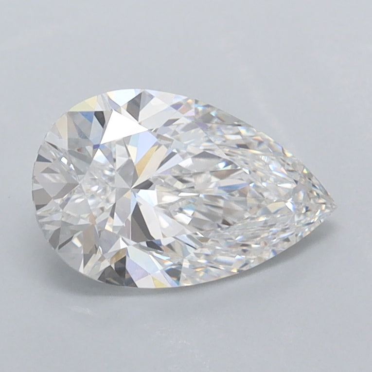 1.01 Carat Pear Shaped, Excellent Cut, D Color, VVS2 Clarity, IGI Certified Lab Grown Diamond