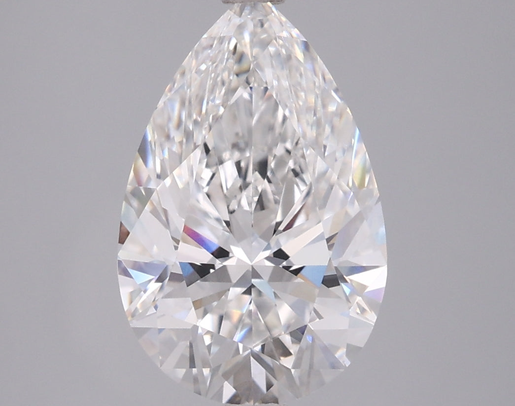 3.04 Carat Pear Shaped, Ideal Cut, E Color, VVS1 Clarity, IGI Certified Lab Grown Diamond