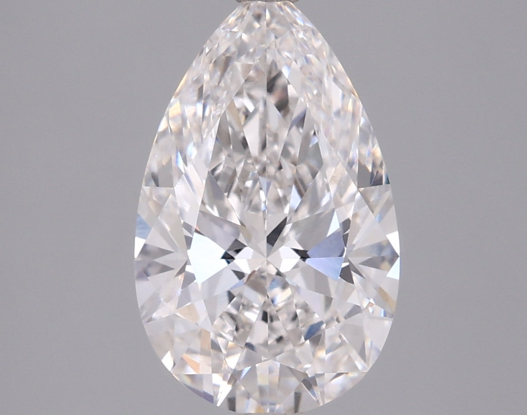 2.08 Carat Pear Shaped, Ideal Cut, E Color, VVS1 Clarity, IGI Certified Lab Grown Diamond