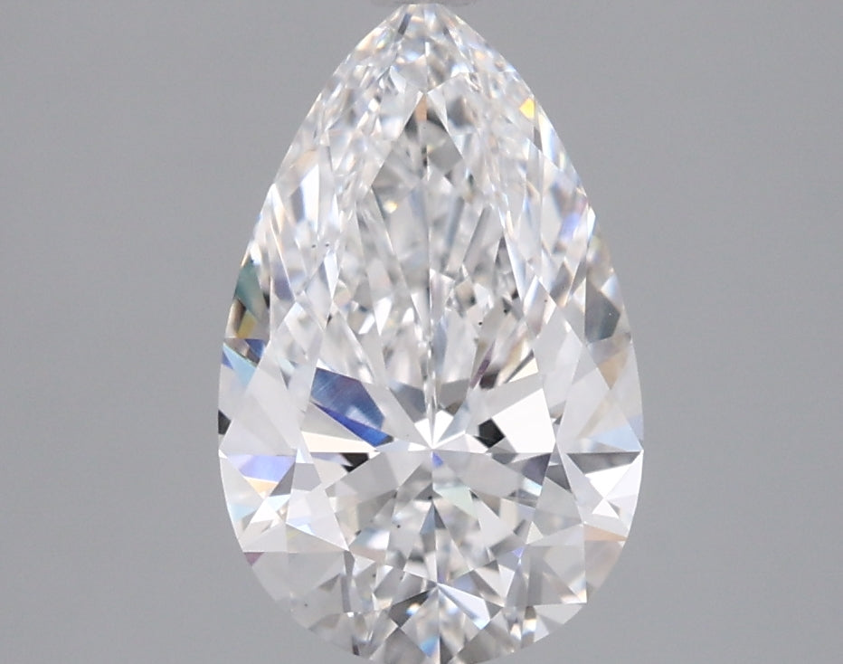 2.05 Carat Pear Shaped, Ideal Cut, D Color, VS2 Clarity, IGI Certified Lab Grown Diamond
