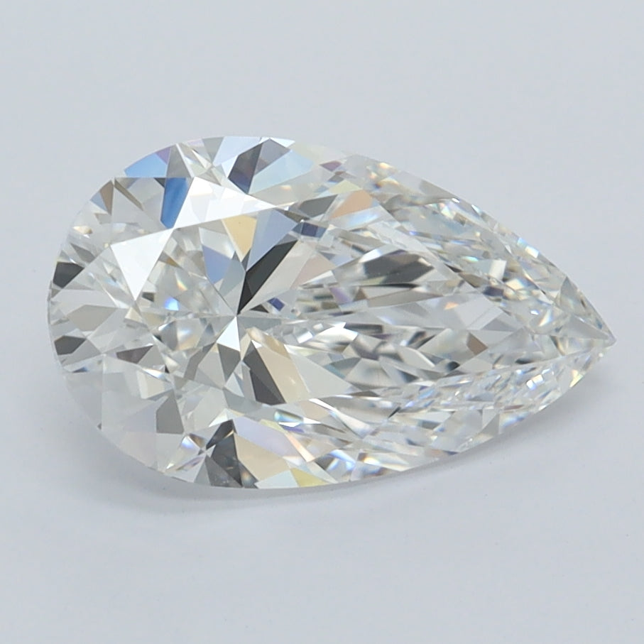 2.05 Carat Pear Shaped, Ideal Cut, D Color, VVS1 Clarity, IGI Certified Lab Grown Diamond