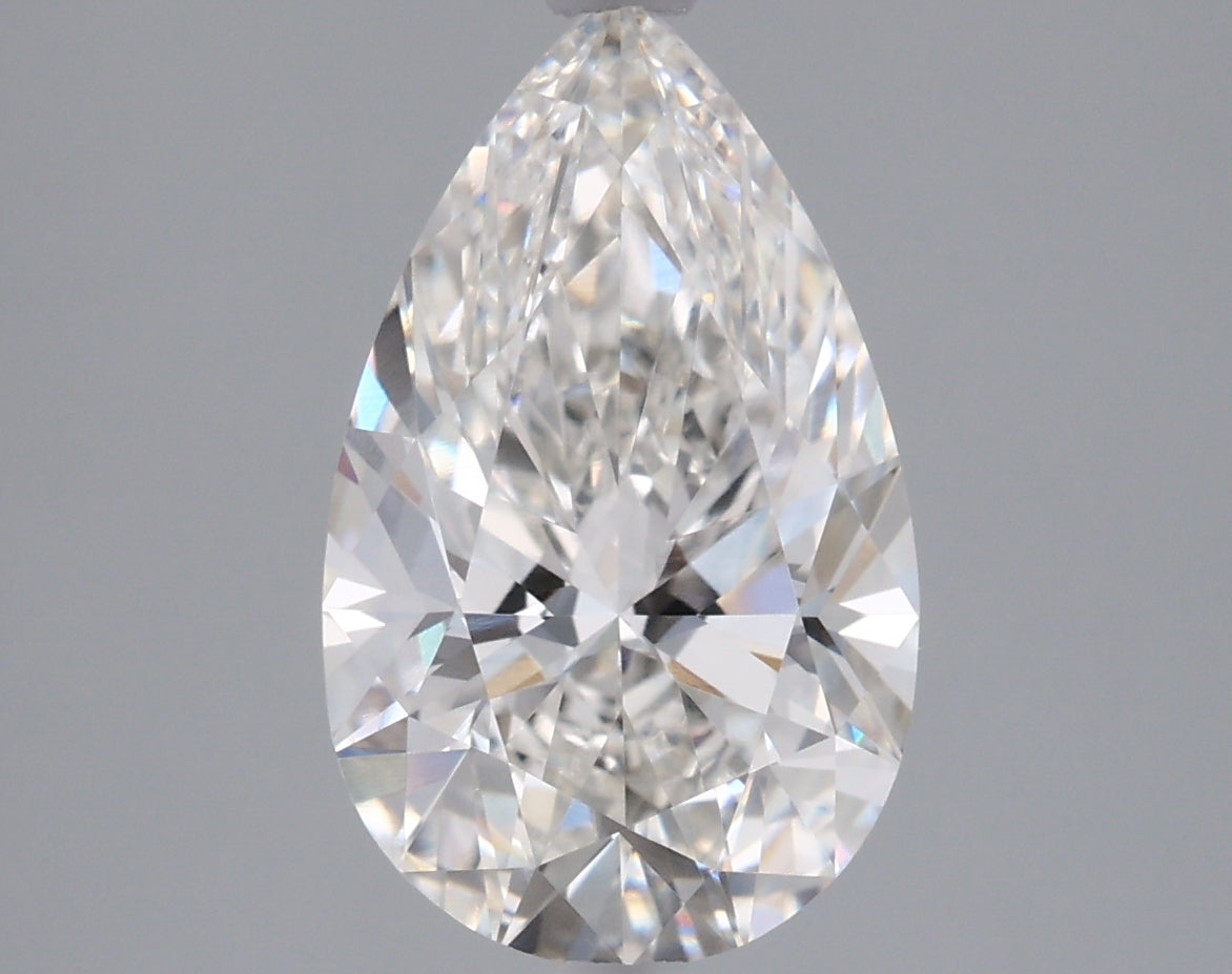 2.56 Carat Pear Shaped, Excellent Cut, F Color, VVS1 Clarity, IGI Certified Lab Grown Diamond