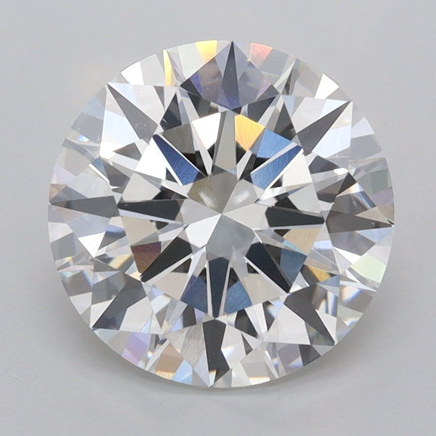 3.05 Carat Round Shaped, Excellent Cut, F Color, VVS2 Clarity, IGI Certified Lab Grown Diamond
