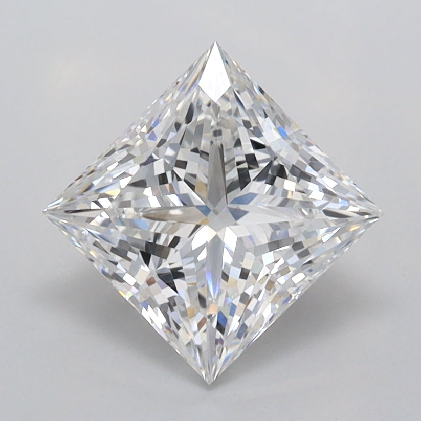 1.55 Carat Princess Shaped, Ideal Cut, D Color, VVS2 Clarity, IGI Certified Lab Grown Diamond