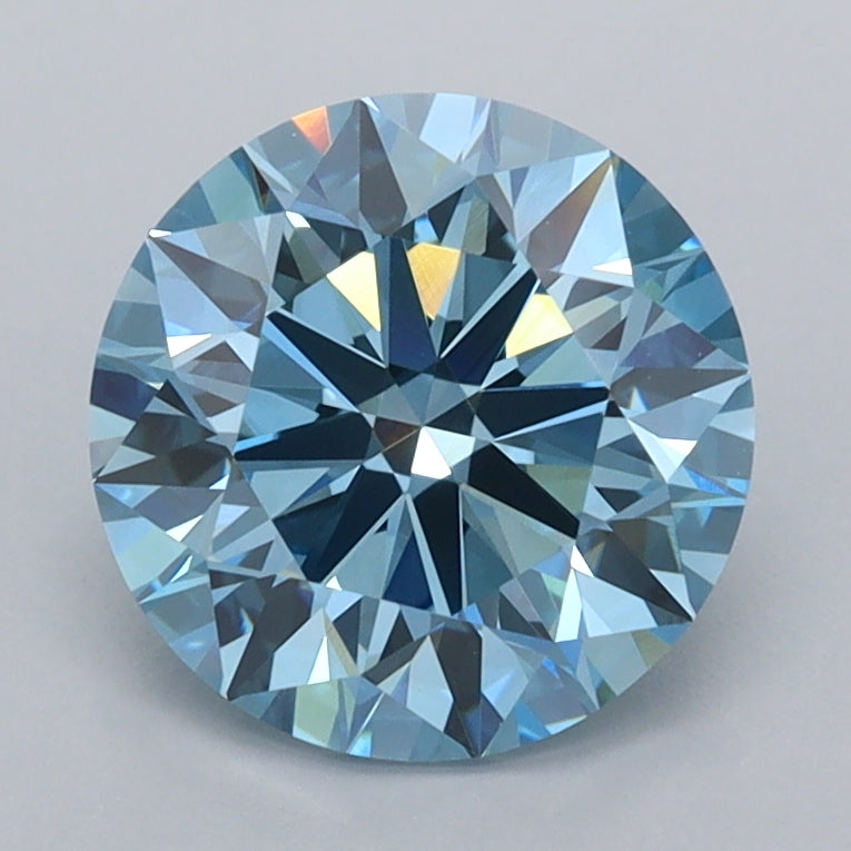 2.06 Carat Round Shaped, Ideal Cut, VVS2 Clarity, IGI Certified Lab Grown Diamond