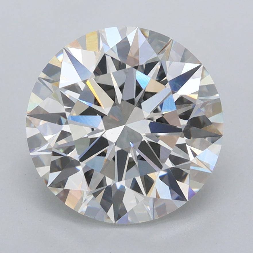 4.05 Carat Round Shaped, Ideal Cut, E Color, VVS2 Clarity, IGI Certified Lab Grown Diamond