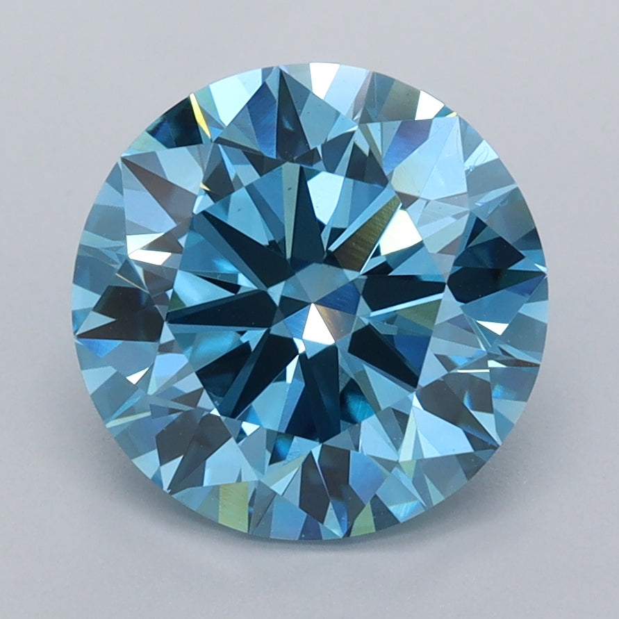 3.01 Carat Round Shaped, Ideal Cut, VVS2 Clarity, IGI Certified Lab Grown Diamond