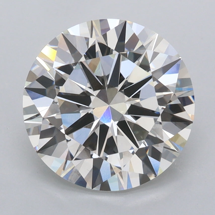 3.00 Carat Round Shaped, Excellent Cut, F Color, VVS2 Clarity, IGI Certified Lab Grown Diamond
