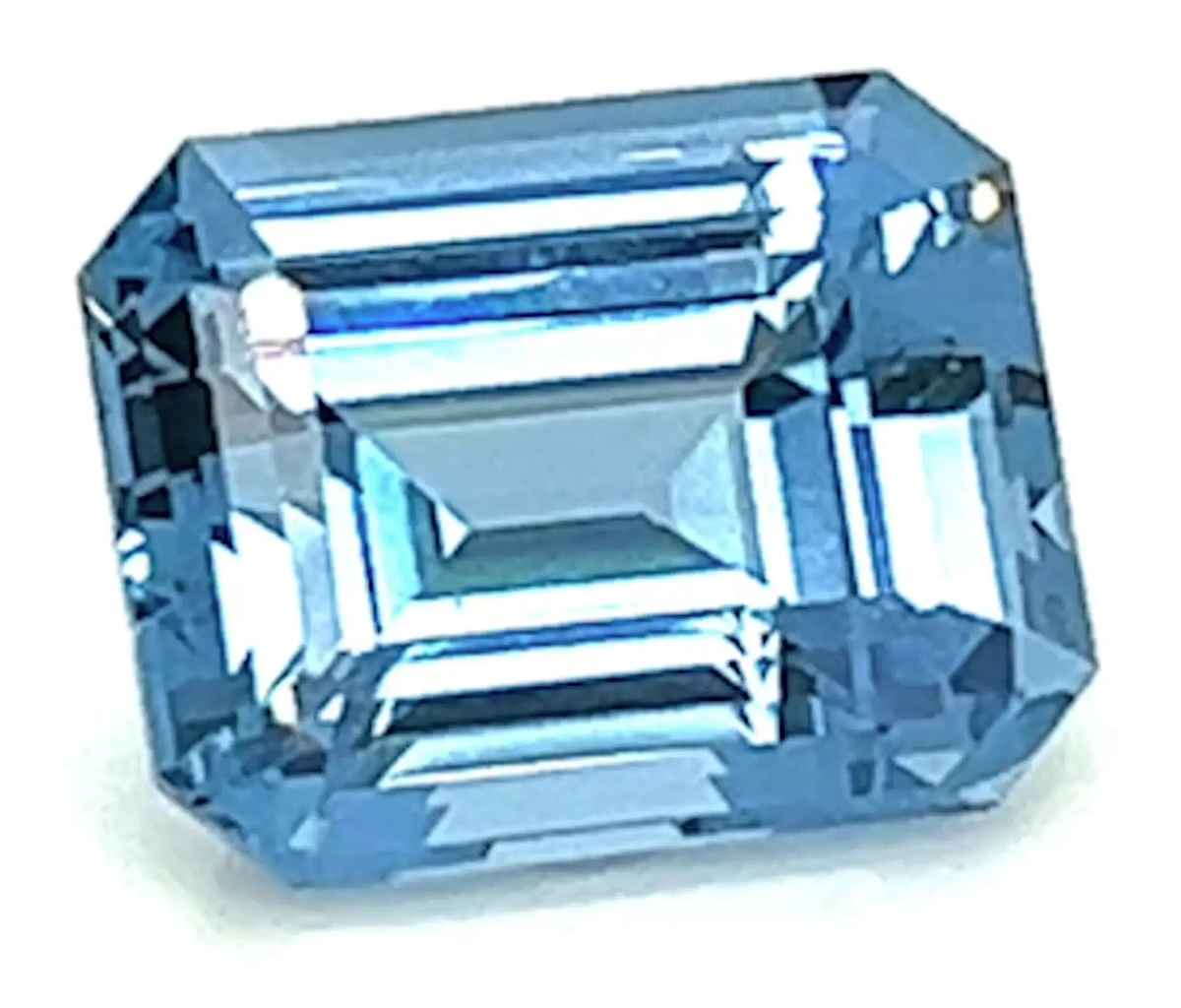 2.05 Carat Emerald Cut Lab-Created Aqua Blue Spinel
