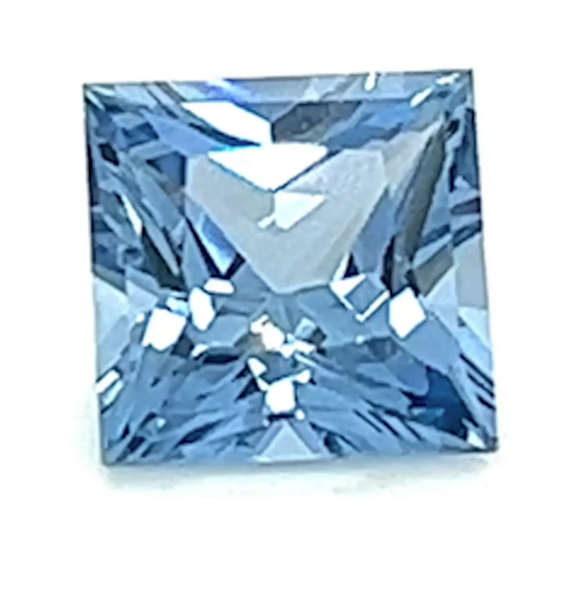 1.81 Carat Princess Cut Lab-Created Aqua Blue Spinel