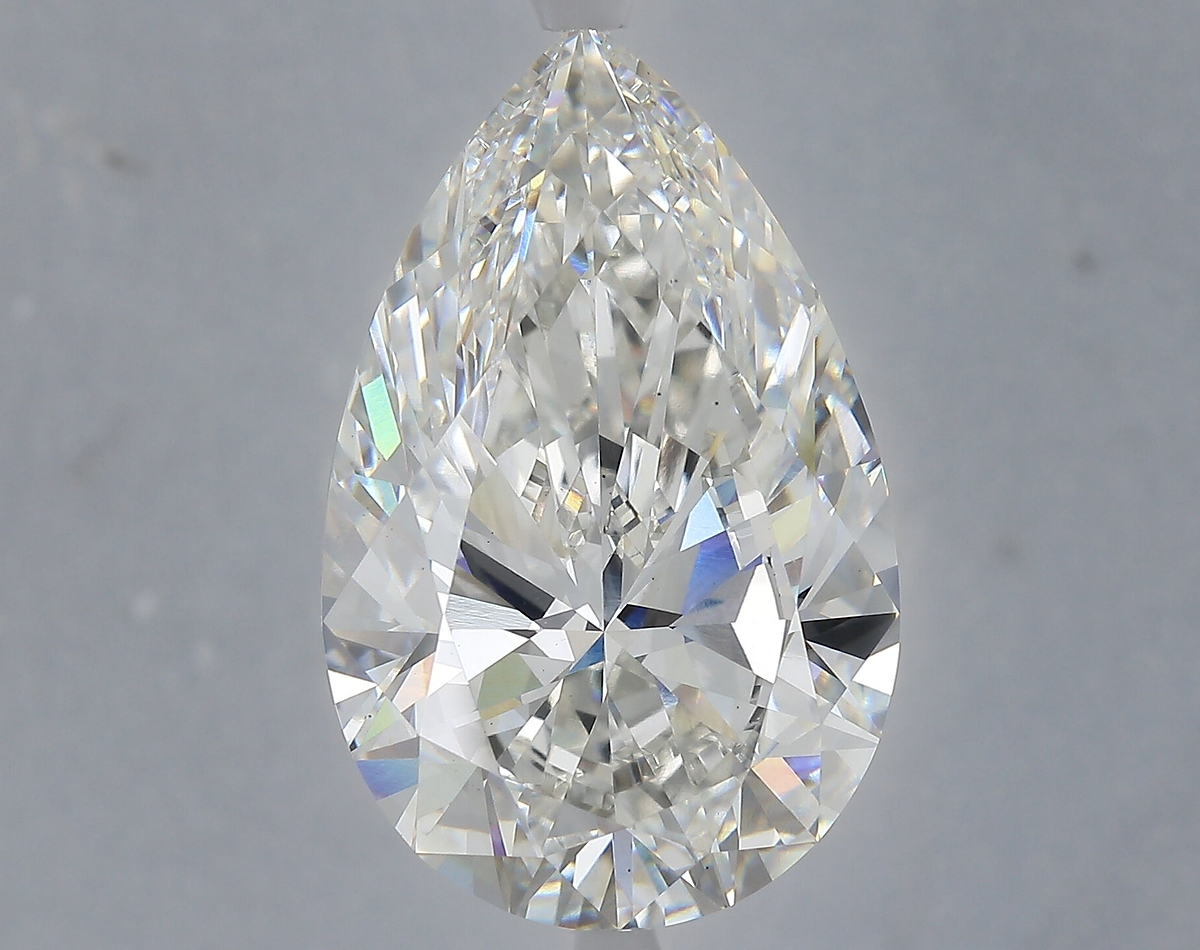 12.09 Carat Pear Shaped, Ideal Cut, F Color, VS1 Clarity, IGI Certified Lab Grown Diamond