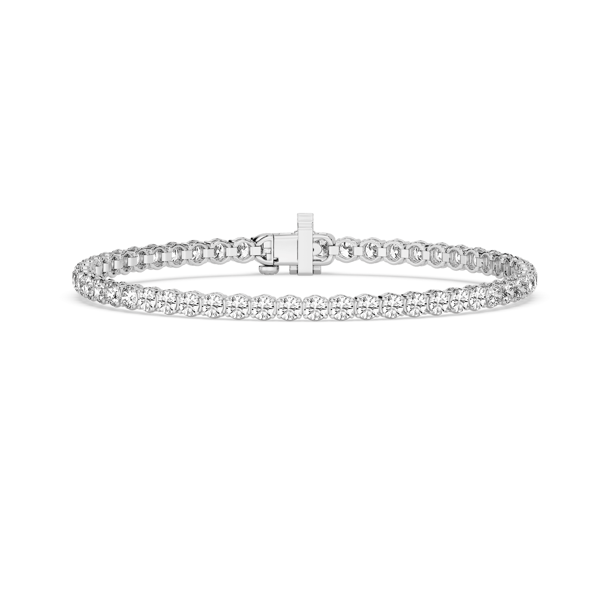 Round Lab Grown Diamond Classic Four Prong Tennis Bracelet