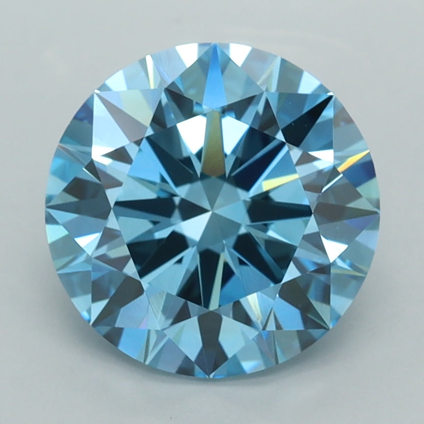 3.03 Carat Round Shaped, Ideal Cut, VVS2 Clarity, IGI Certified Lab Grown Diamond