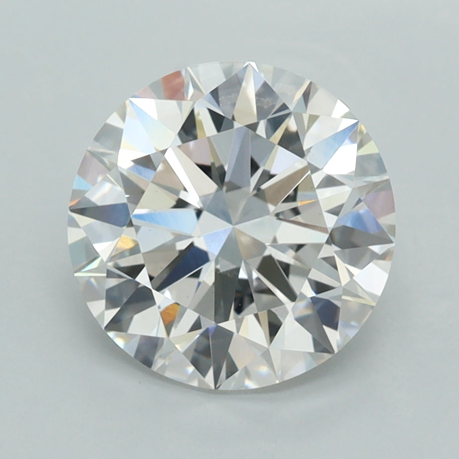 3.00 Carat Round Shaped, Excellent Cut, F Color, VVS2 Clarity, IGI Certified Lab Grown Diamond