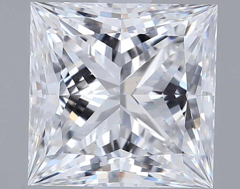 1.52 Carat Princess Shaped, Ideal Cut, D Color, VS1 Clarity, IGI Certified Lab Grown Diamond
