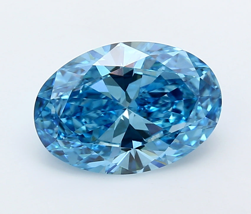 3.00 Carat Oval Shaped, Ideal Cut, VVS2 Clarity, IGI Certified Lab Grown Diamond