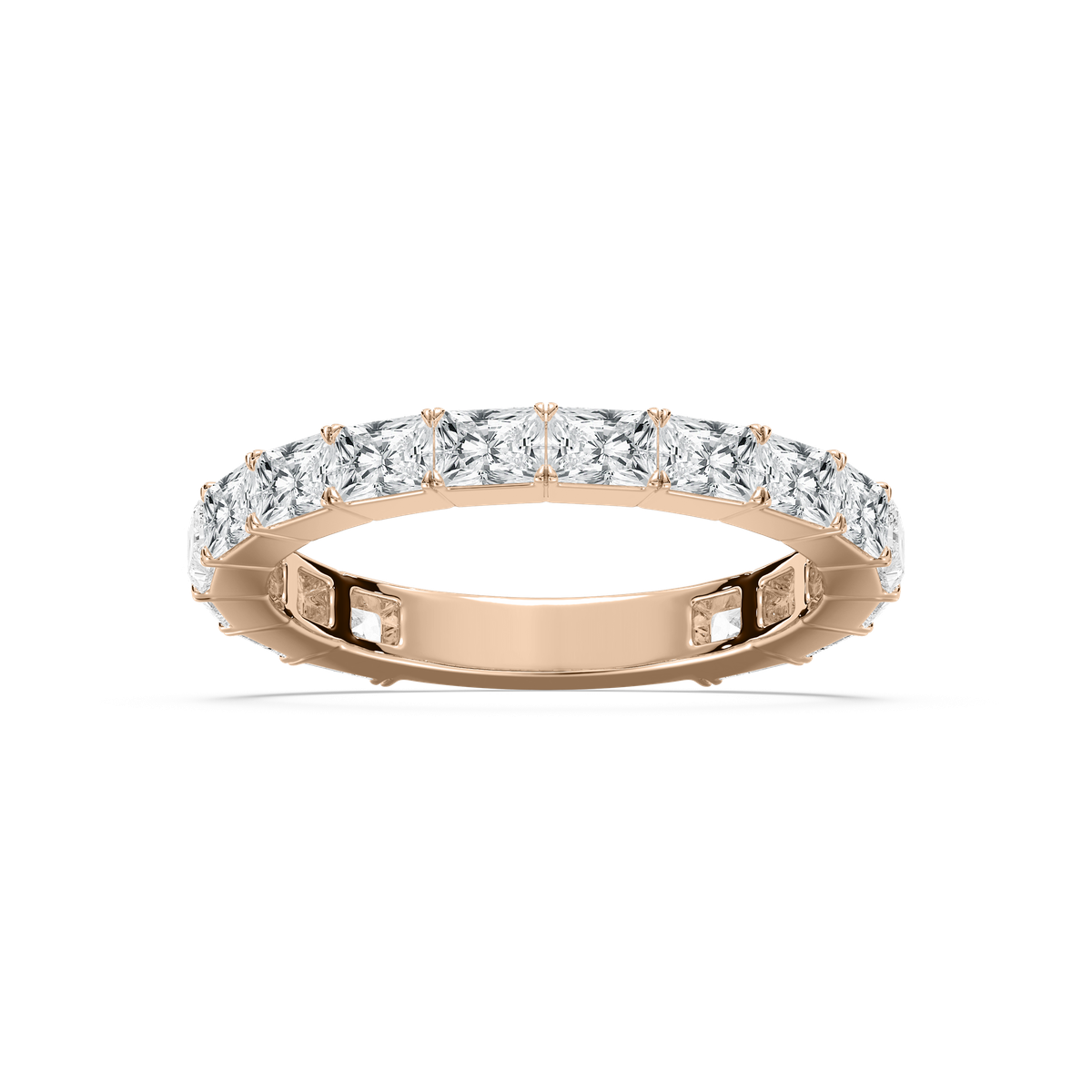 East West Radiant Eternity Ring in Rose Gold