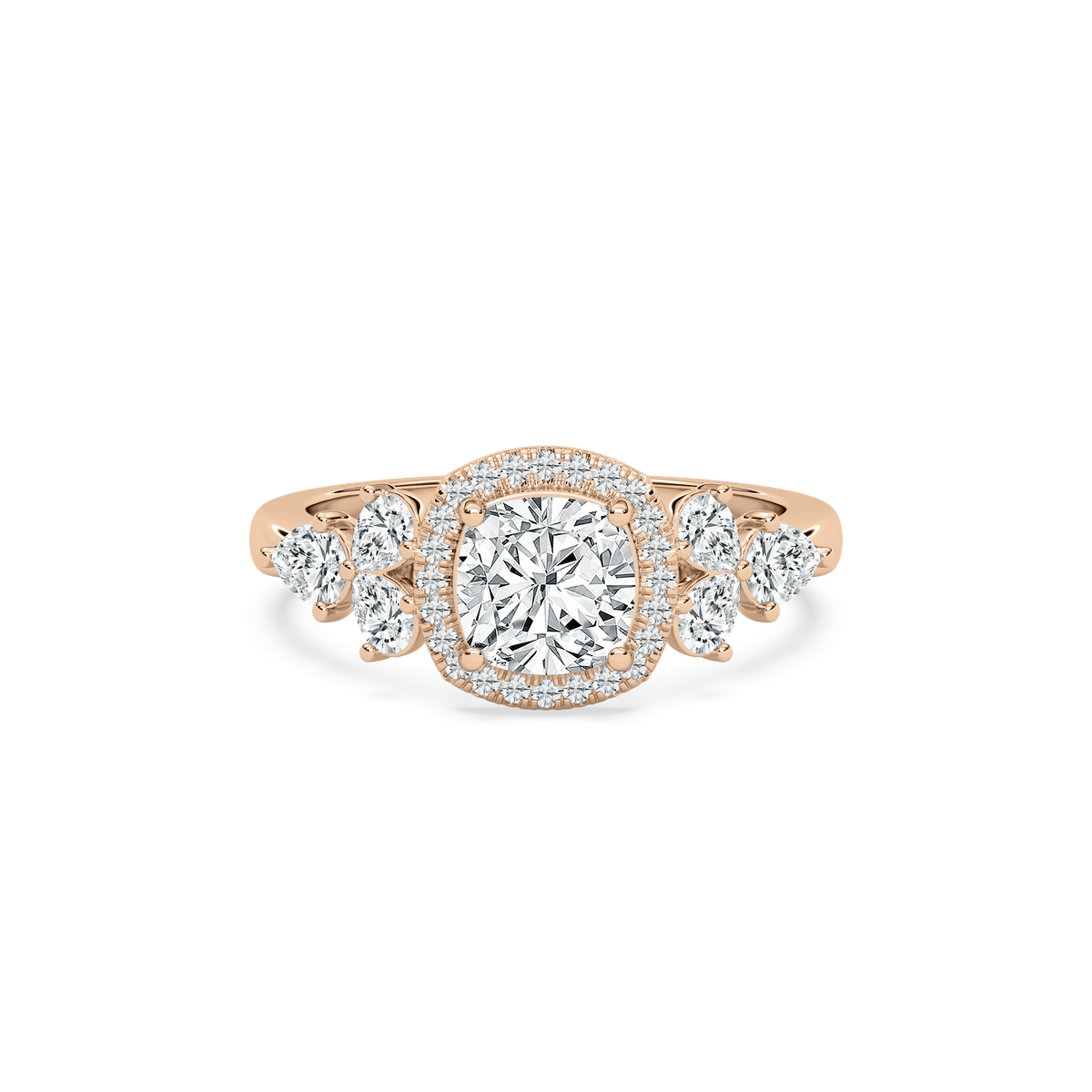 Ember Cushion Engagement Ring in Rose Gold