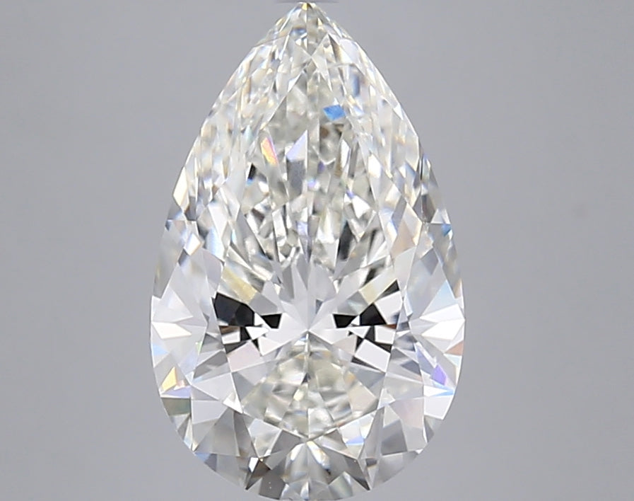 5.05 Carat Pear Shaped, Ideal Cut, G Color, VVS2 Clarity, IGI Certified Lab Grown Diamond