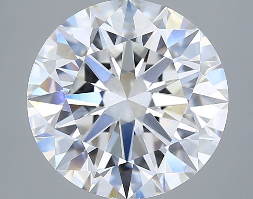 5.02 Carat Round Shaped, Ideal Cut, F Color, VVS2 Clarity, IGI Certified Lab Grown Diamond