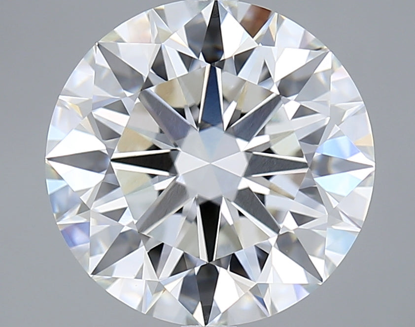 5.07 Carat Round Shaped, Ideal Cut, F Color, VVS2 Clarity, IGI Certified Lab Grown Diamond