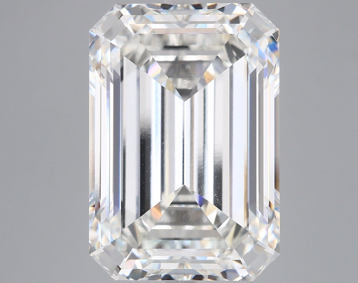 12.27 Carat Emerald Shaped, Ideal Cut, G Color, VVS2 Clarity, IGI Certified Lab Grown Diamond