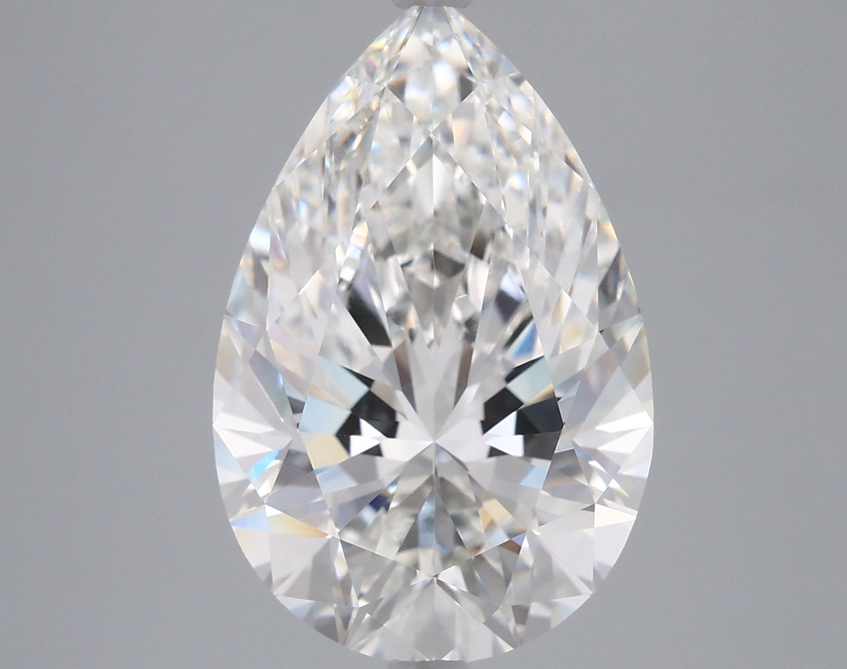 5.03 Carat Pear Shaped, Ideal Cut, G Color, VVS2 Clarity, IGI Certified Lab Grown Diamond