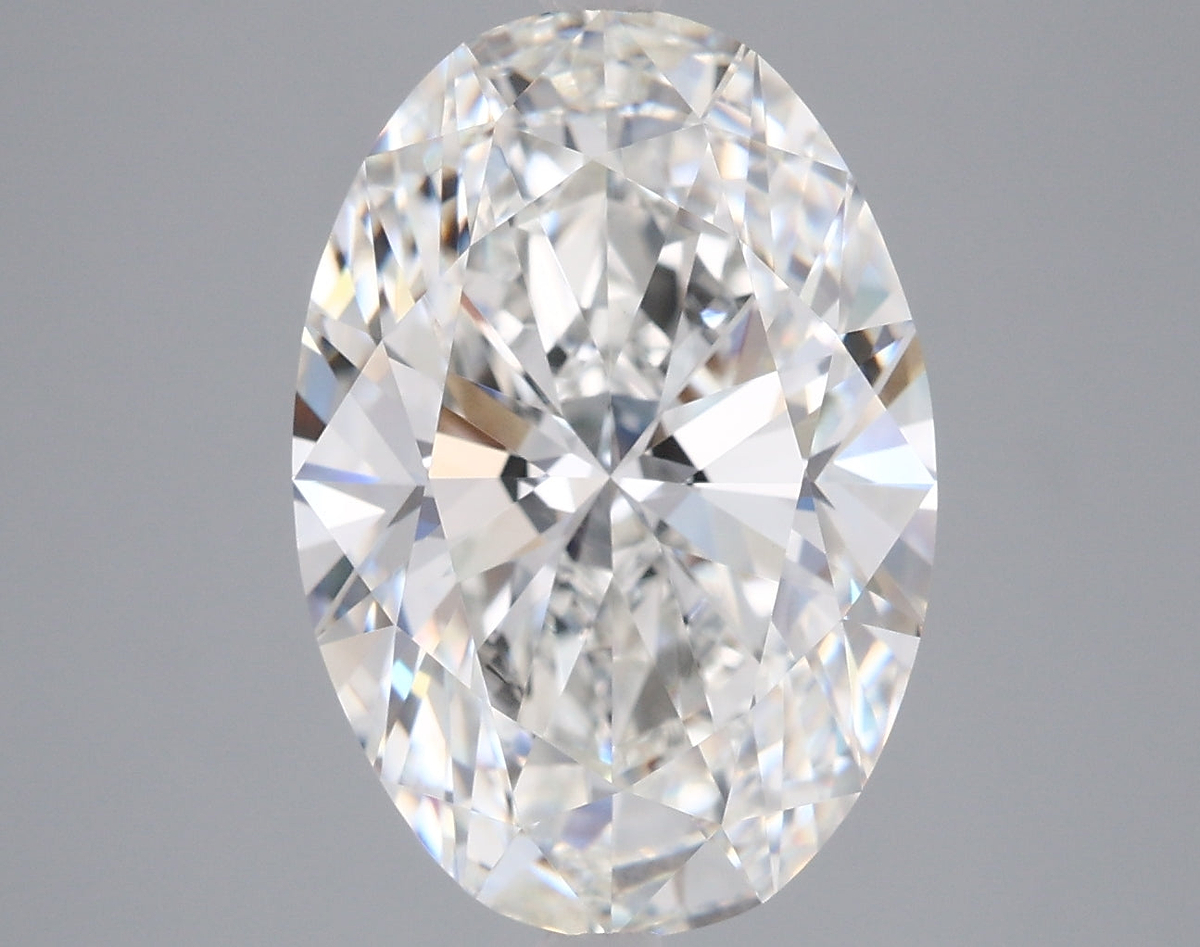 5.08 Carat Oval Shaped, Ideal Cut, G Color, VVS2 Clarity, IGI Certified Lab Grown Diamond