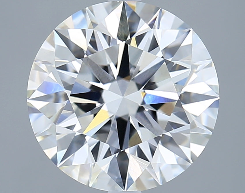 5.08 Carat Round Shaped, Ideal Cut, F Color, VVS2 Clarity, IGI Certified Lab Grown Diamond