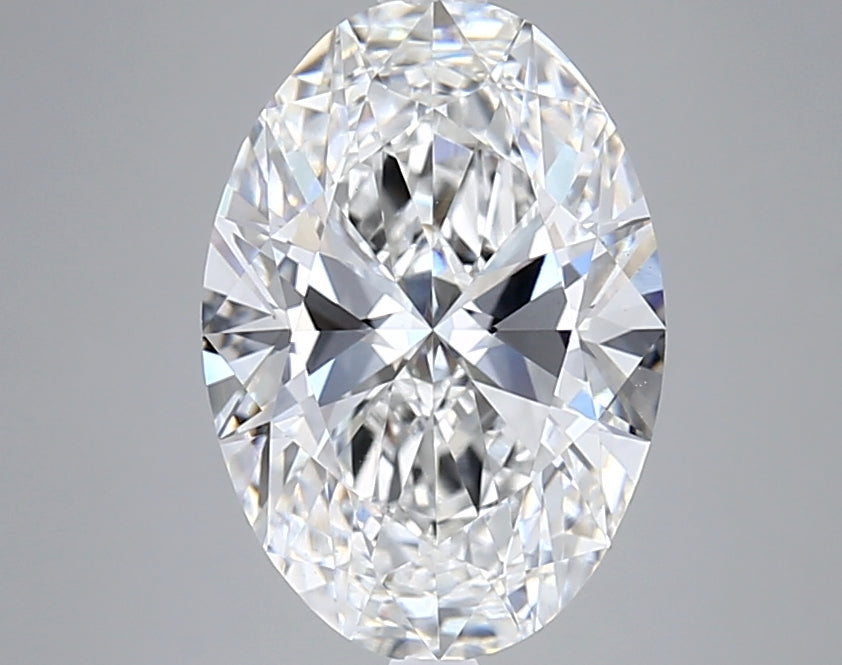 5.04 Carat Oval Shaped, Ideal Cut, D Color, VVS2 Clarity, IGI Certified Lab Grown Diamond