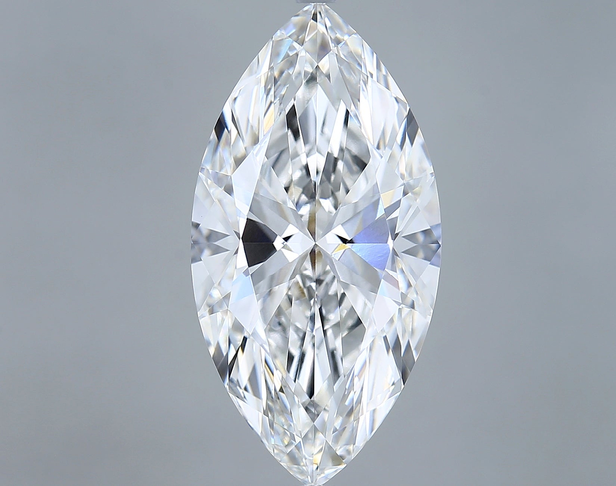 9.03 Carat Marquise Shaped, Ideal Cut, F Color, VVS2 Clarity, IGI Certified Lab Grown Diamond