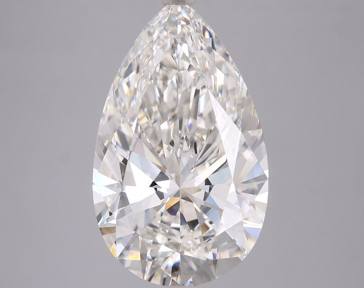 4.92 Carat Pear Shaped, Ideal Cut, G Color, VVS2 Clarity, IGI Certified Lab Grown Diamond