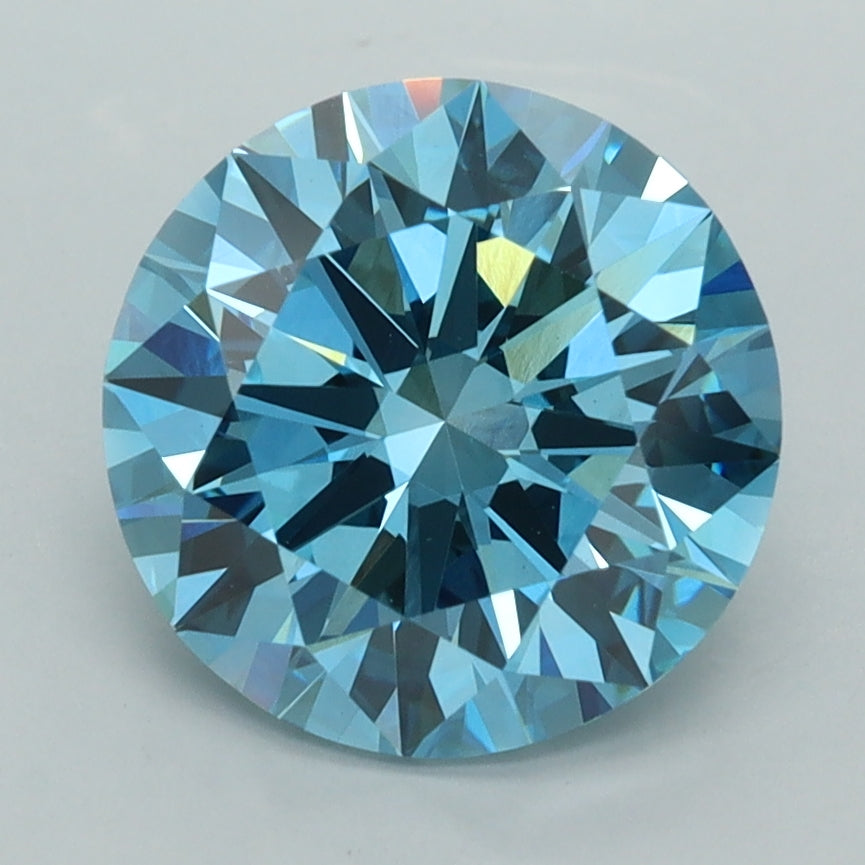 3.01 Carat Round Shaped, Ideal Cut, VVS2 Clarity, IGI Certified Lab Grown Diamond