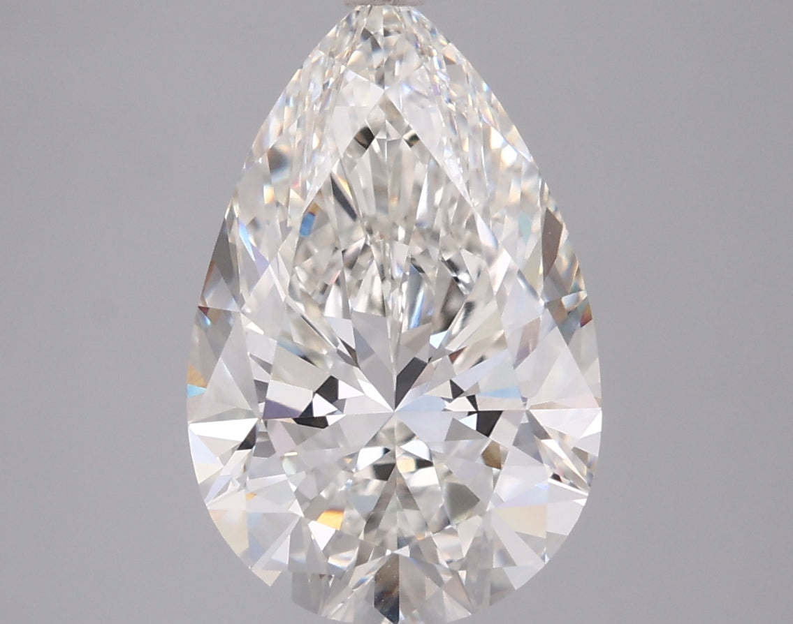 4.03 Carat Pear Shaped, Ideal Cut, G Color, VVS2 Clarity, IGI Certified Lab Grown Diamond