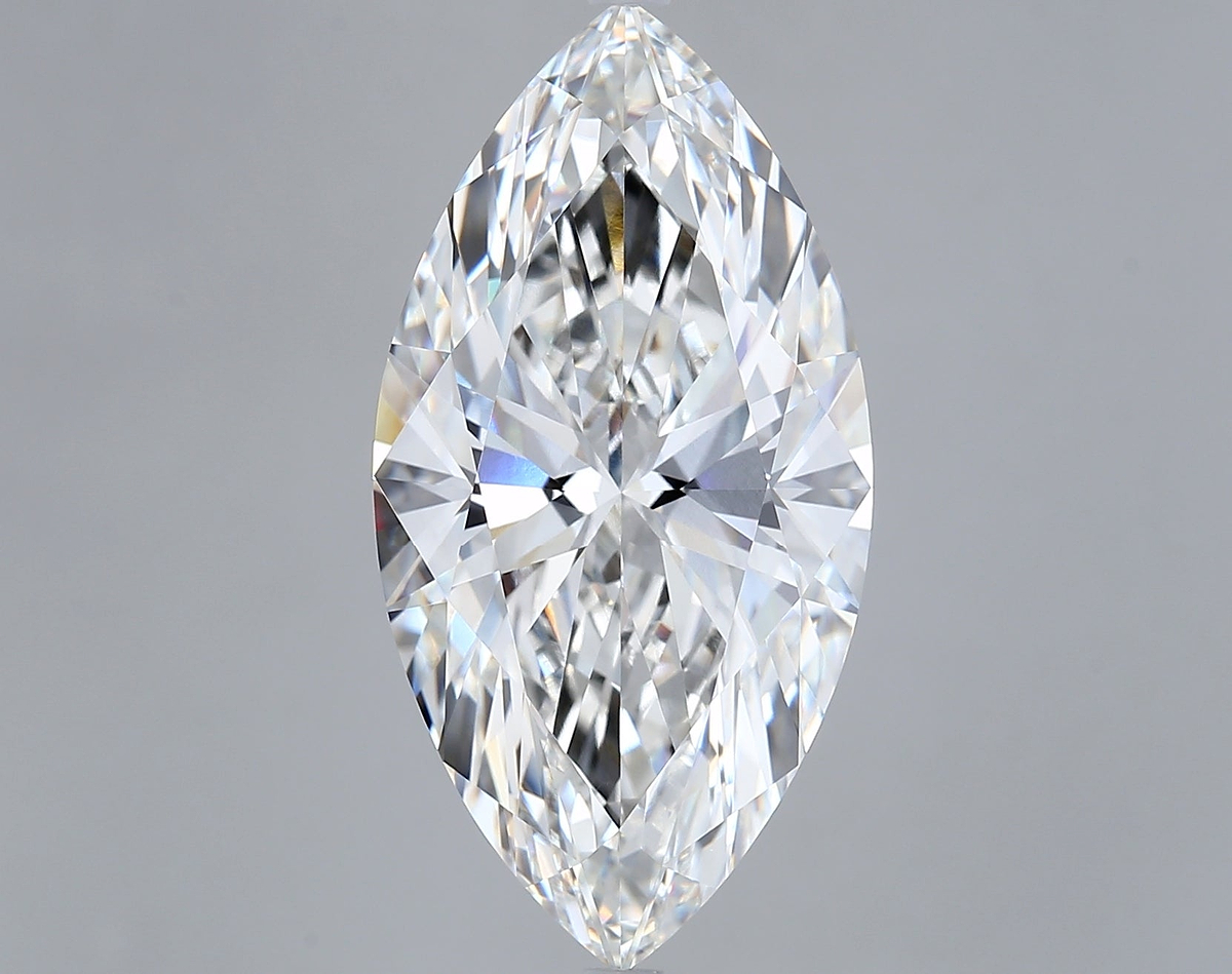 10.04 Carat Marquise Shaped, Ideal Cut, F Color, VVS2 Clarity, IGI Certified Lab Grown Diamond