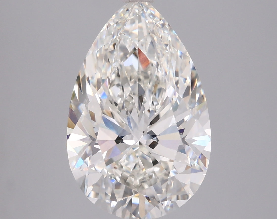 4.06 Carat Pear Shaped, Ideal Cut, G Color, VVS2 Clarity, IGI Certified Lab Grown Diamond