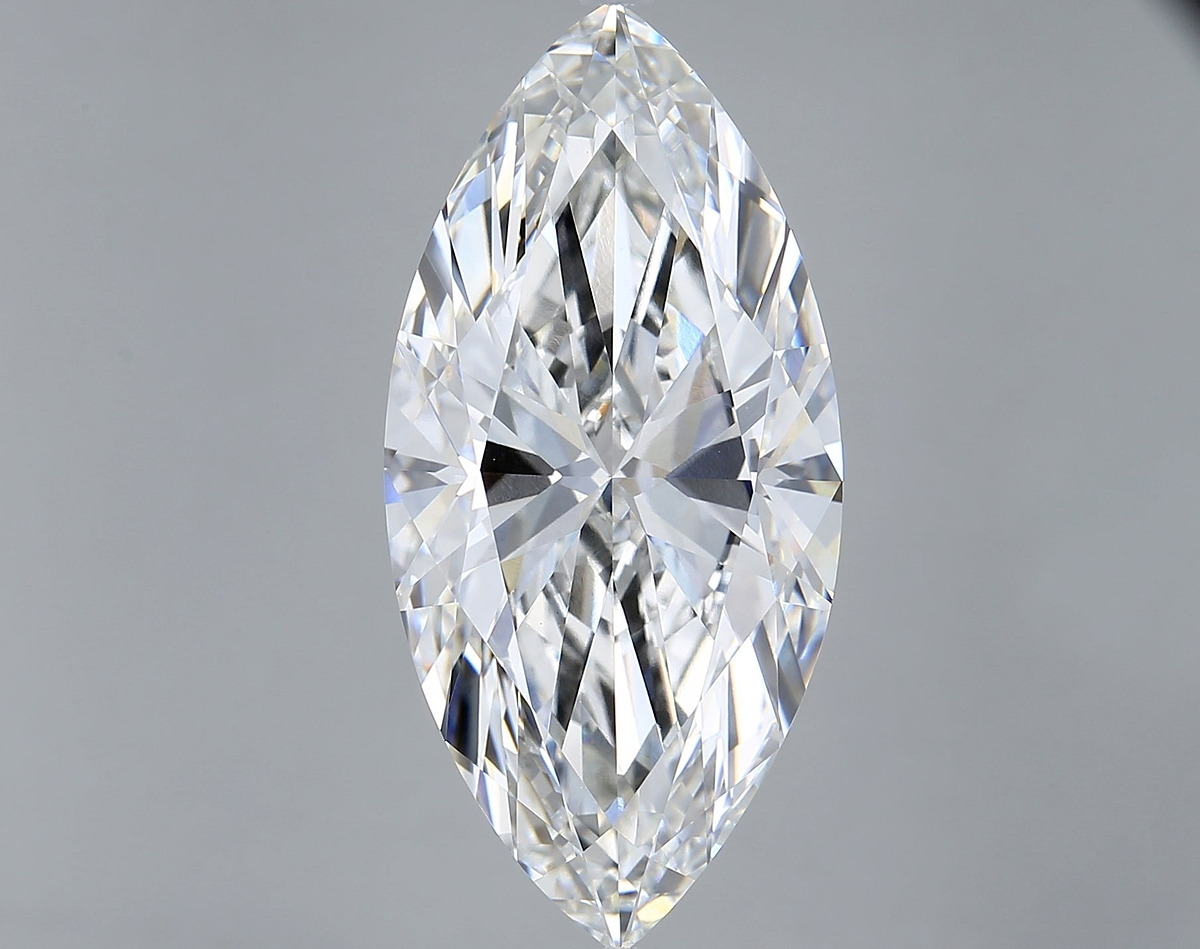 11.06 Carat Marquise Shaped, Ideal Cut, F Color, VVS2 Clarity, IGI Certified Lab Grown Diamond
