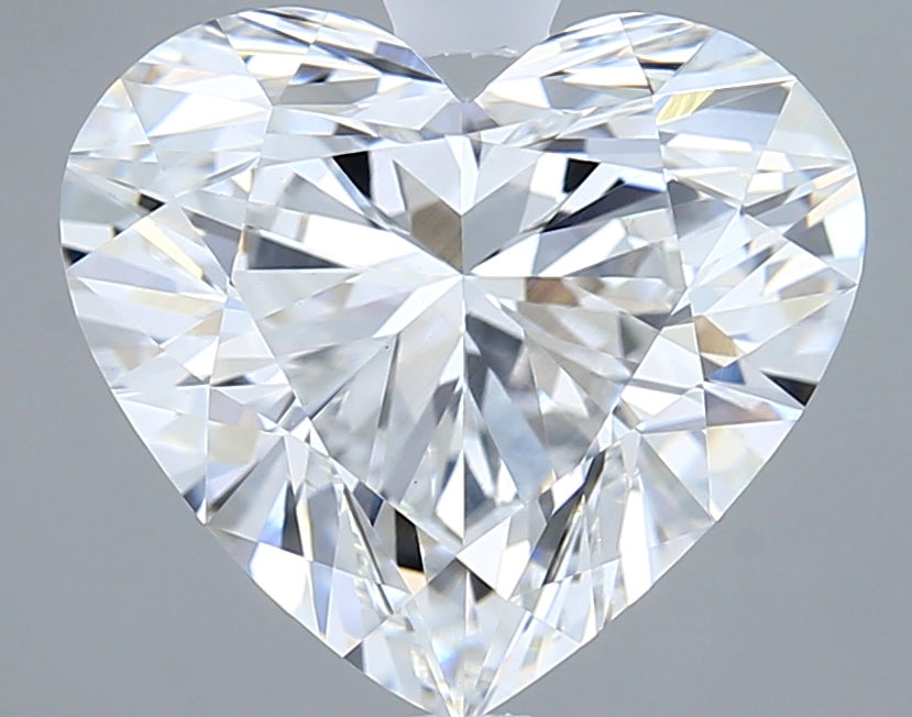 5.06 Carat Heart Shaped, Ideal Cut, E Color, VVS2 Clarity, IGI Certified Lab Grown Diamond