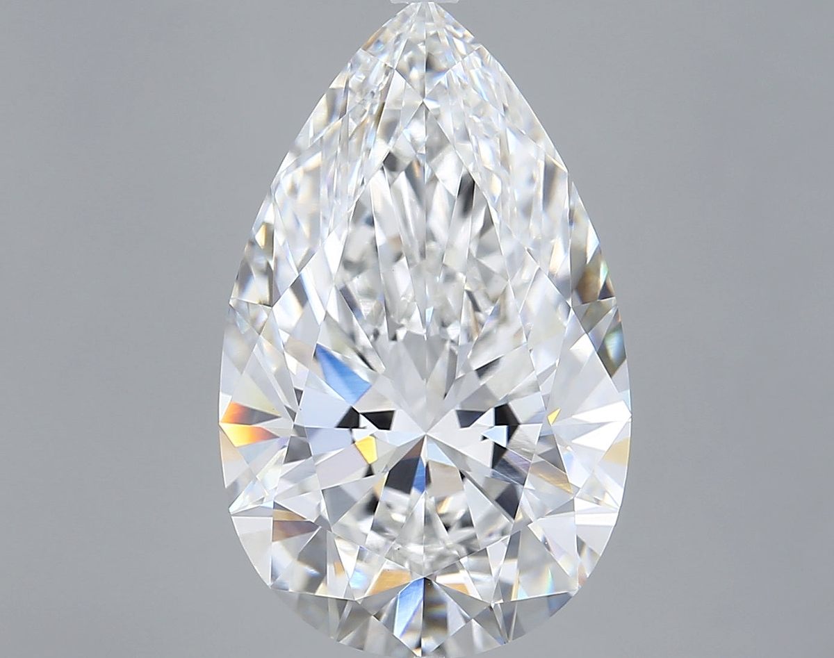 8.57 Carat Pear Shaped, Ideal Cut, E Color, VVS2 Clarity, IGI Certified Lab Grown Diamond