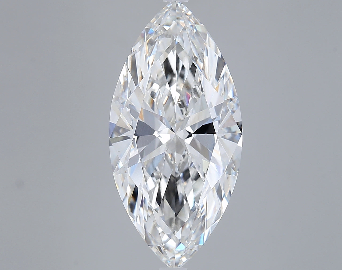 6.02 Carat Marquise Shaped, Ideal Cut, F Color, VS1 Clarity, IGI Certified Lab Grown Diamond
