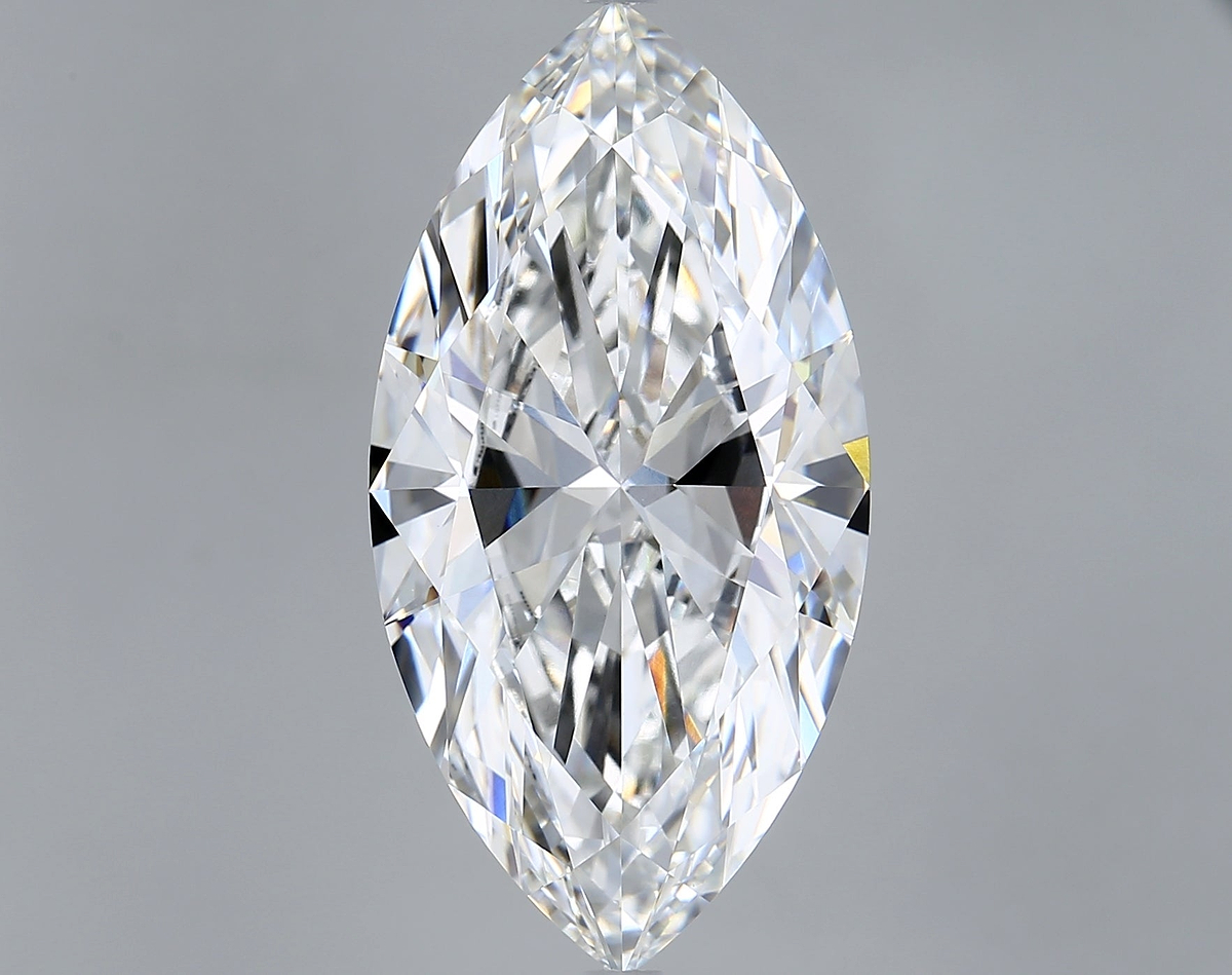 11.03 Carat Marquise Shaped, Ideal Cut, F Color, VVS2 Clarity, IGI Certified Lab Grown Diamond