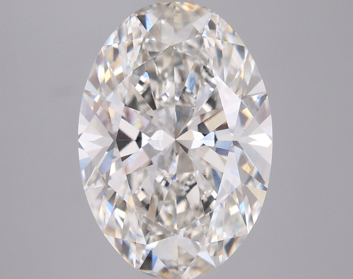 6.09 Carat Oval Shaped, Ideal Cut, G Color, VVS2 Clarity, IGI Certified Lab Grown Diamond