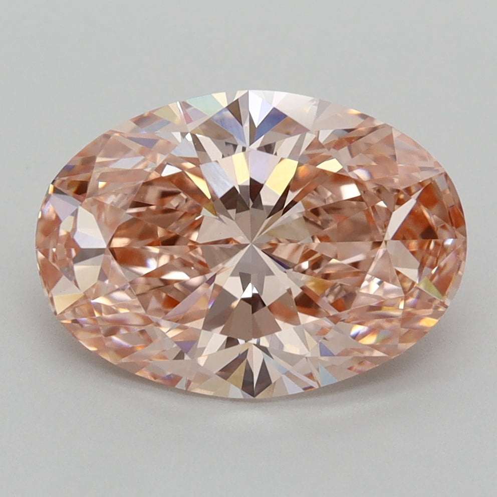 3.00 Carat Oval Shaped, Ideal Cut, VVS2 Clarity, IGI Certified Lab Grown Diamond