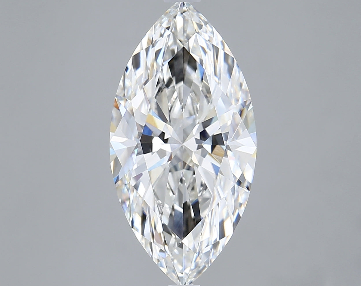 4.01 Carat Marquise Shaped, Ideal Cut, F Color, VVS2 Clarity, IGI Certified Lab Grown Diamond