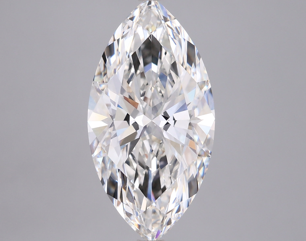 4.04 Carat Marquise Shaped, Ideal Cut, F Color, VVS2 Clarity, IGI Certified Lab Grown Diamond