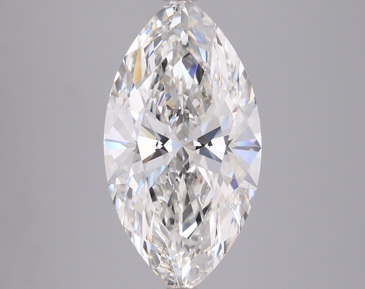4.04 Carat Marquise Shaped, Ideal Cut, G Color, VVS2 Clarity, IGI Certified Lab Grown Diamond