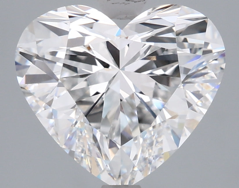 3.02 Carat Heart Shaped, Ideal Cut, D Color, VVS2 Clarity, IGI Certified Lab Grown Diamond
