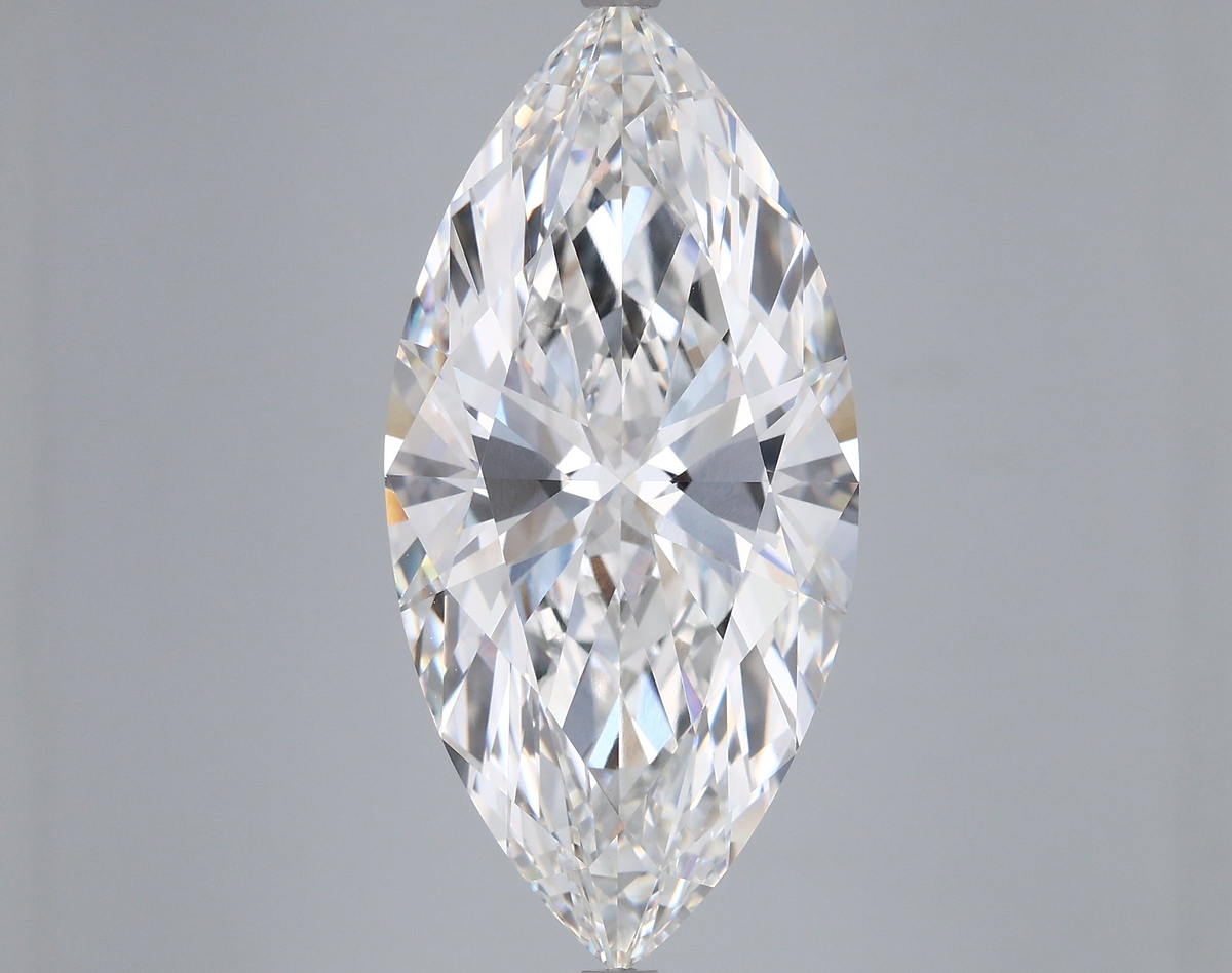 10.01 Carat Marquise Shaped, Ideal Cut, F Color, VVS2 Clarity, IGI Certified Lab Grown Diamond